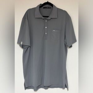 Men’s RLX Ralph Lauren Gray Moisture Wicking Golf Polo Shirt Size XL